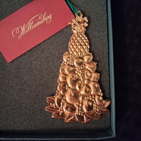 Lenox Kirk Stieff & VM Mix Lot Pineapple Christmas Ornaments Gold Plated Pewter - Picture 7 of 11